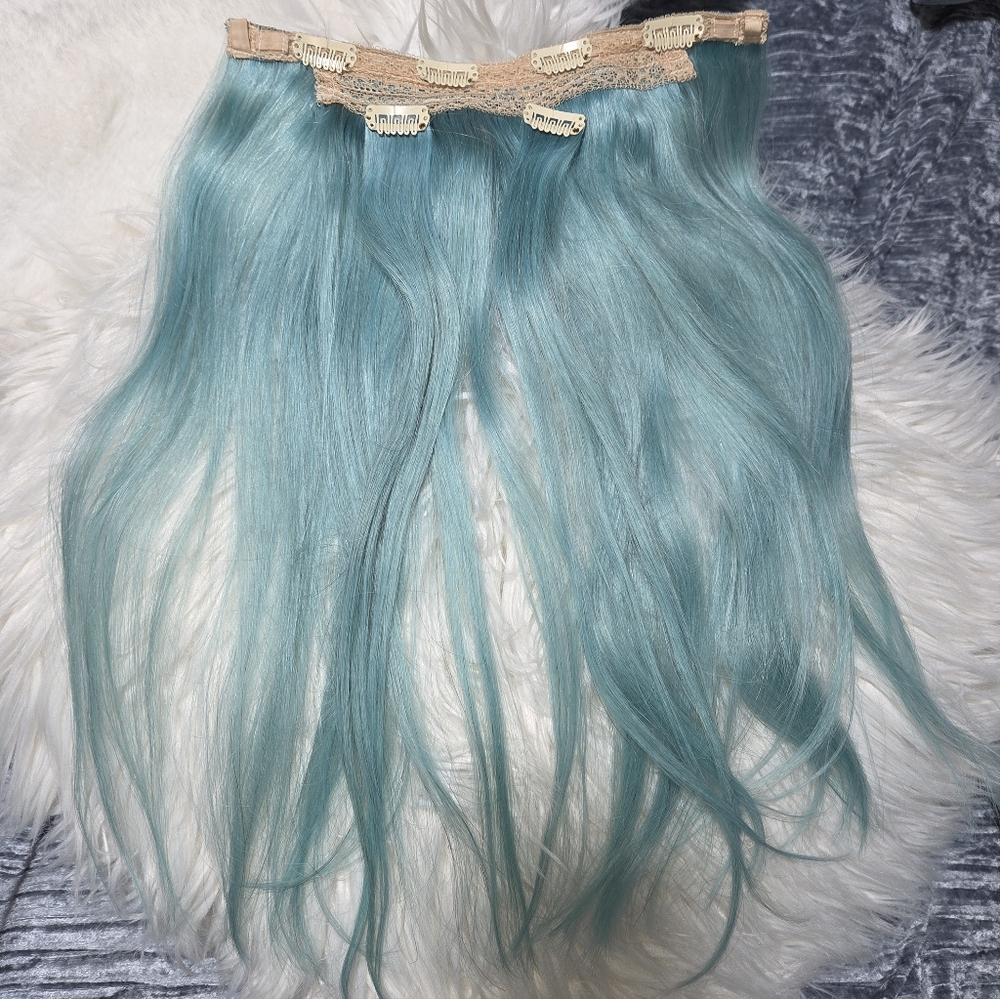 Aqua Blue Hair Extensions